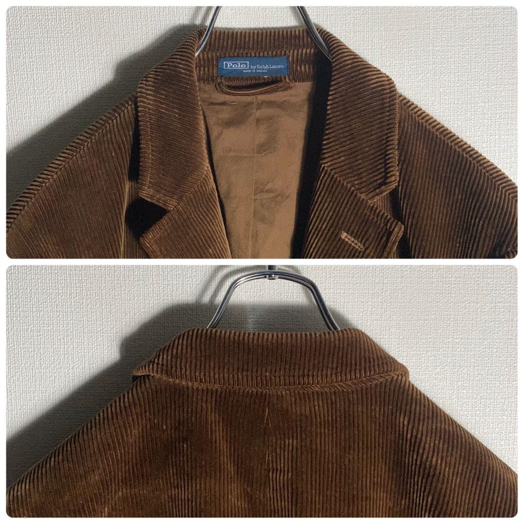 RALPH LAUREN ヘビー太畝コーデュロイテーラードジャケット 茶色 M.