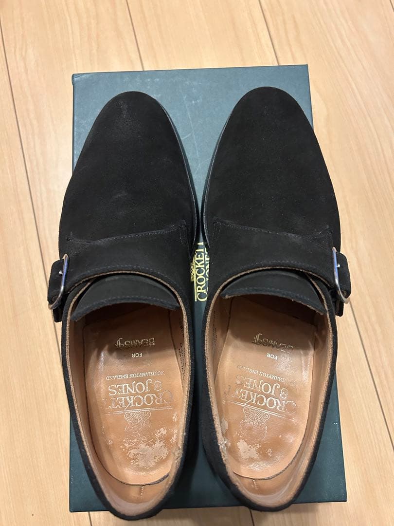 CROCKETT&JONES ビームスF 別注　スエード　シングルモンクシューズ