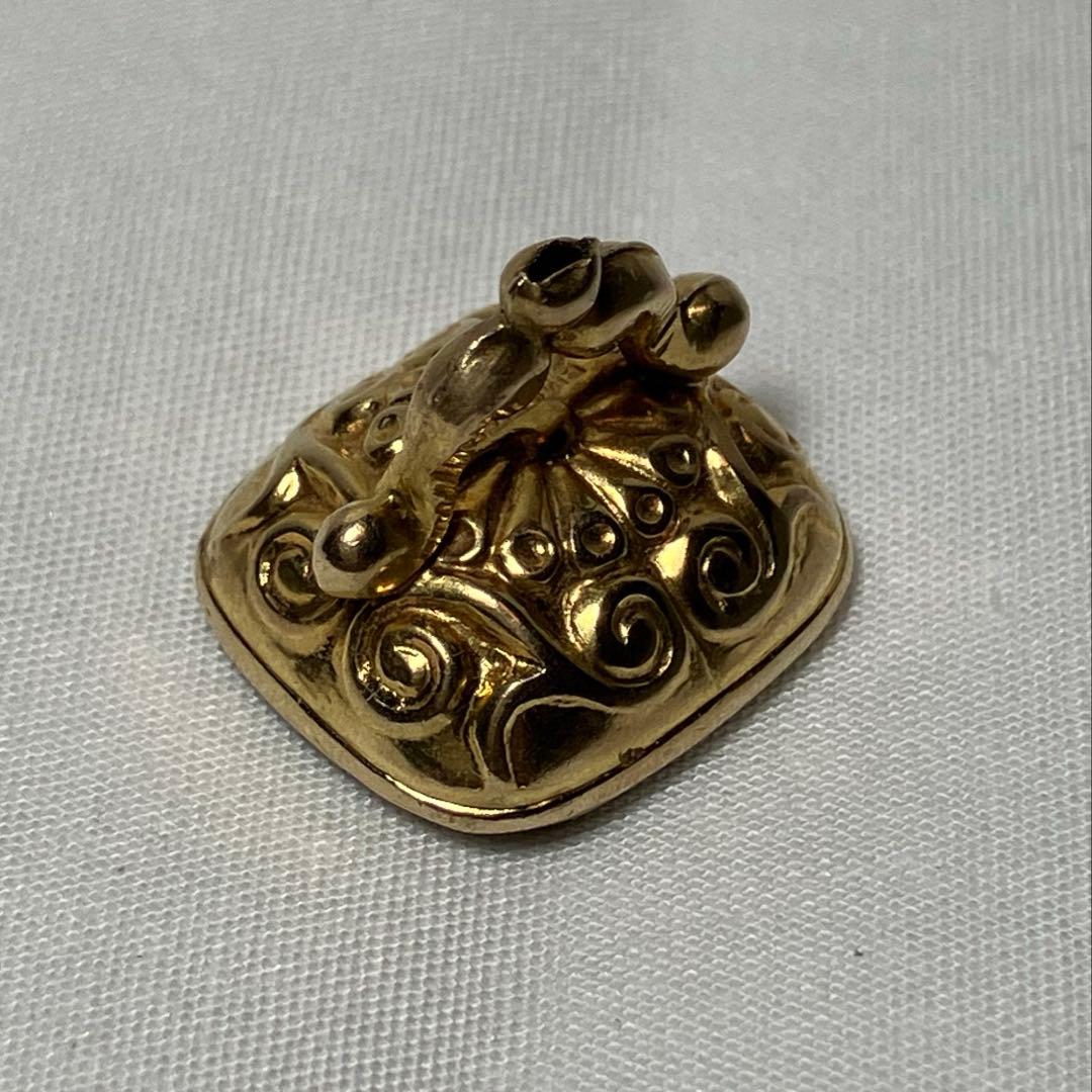 アンティーク 9金 フォブシール インタリオ 戦士