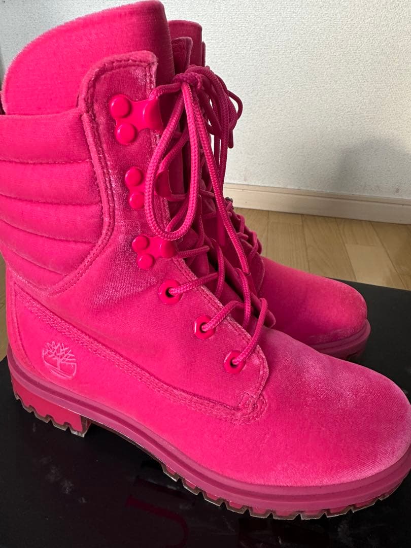 ジミーチュウ　ピンク　ハイカット　ブーツ