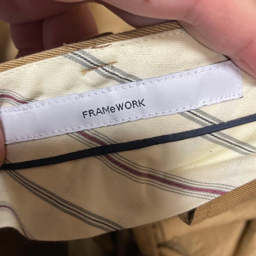 framework チノセンタープレス　チノパン　日本製