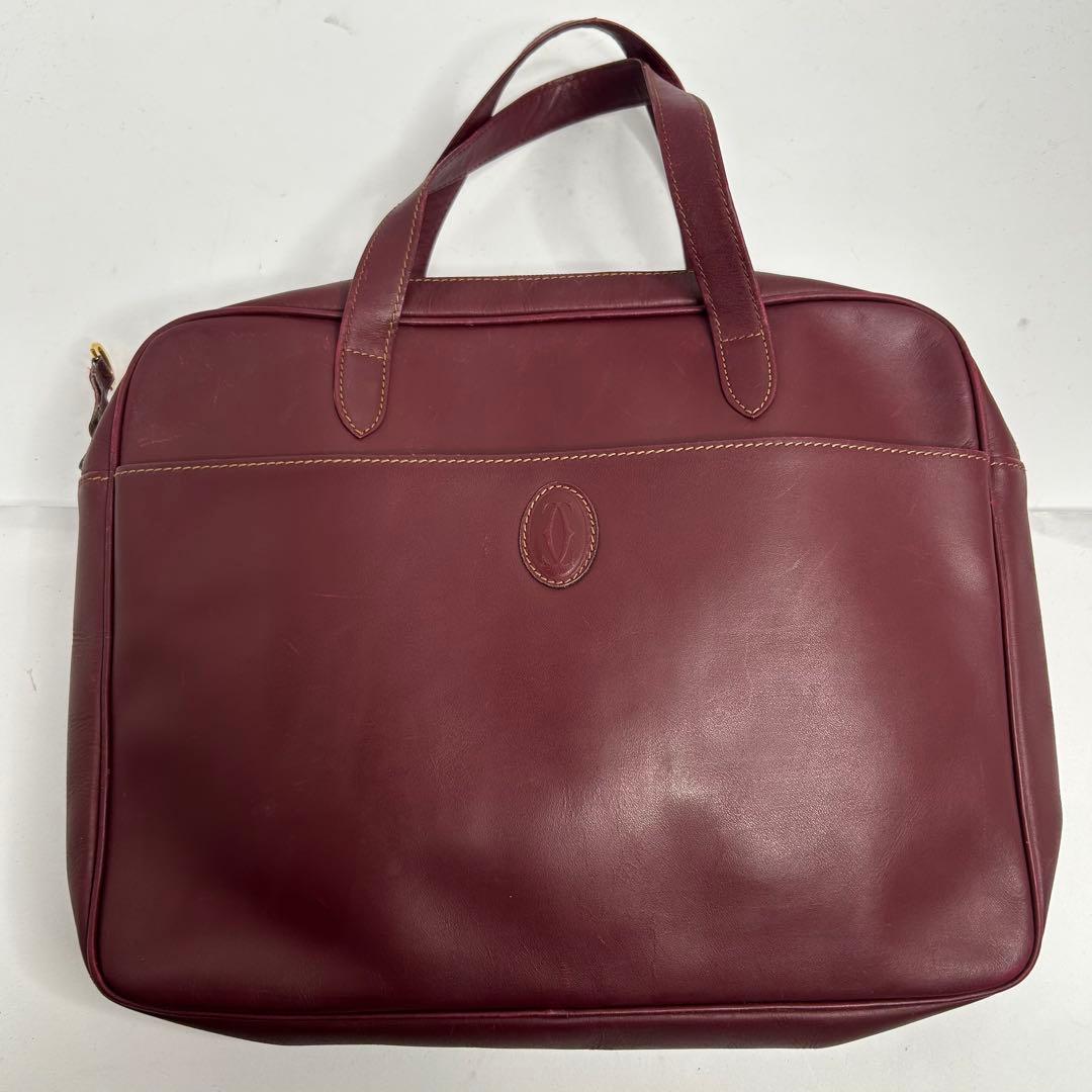 【良品✨️】カルティエ ブリーフケース マストライン A4収納 PC収納可