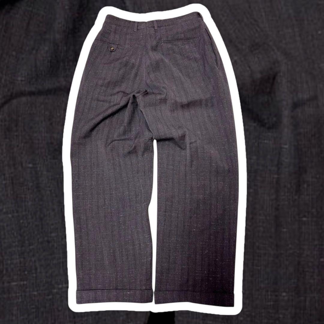 れ*様 50s vintage ギャバジン　スラックス　カスリ　レーヨン　ウー