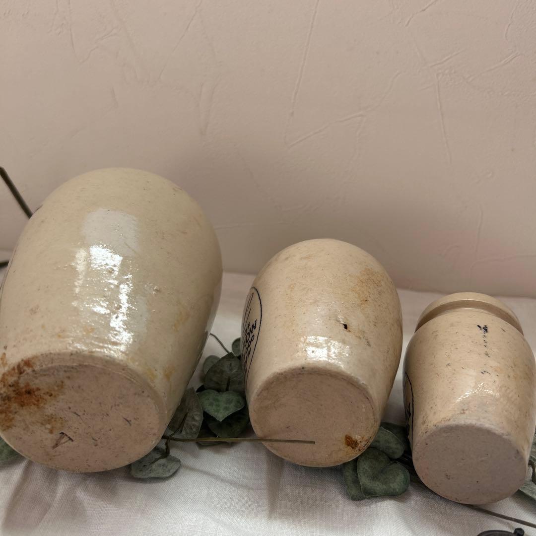 アンティーク　Virol瓶　大中小3個セット