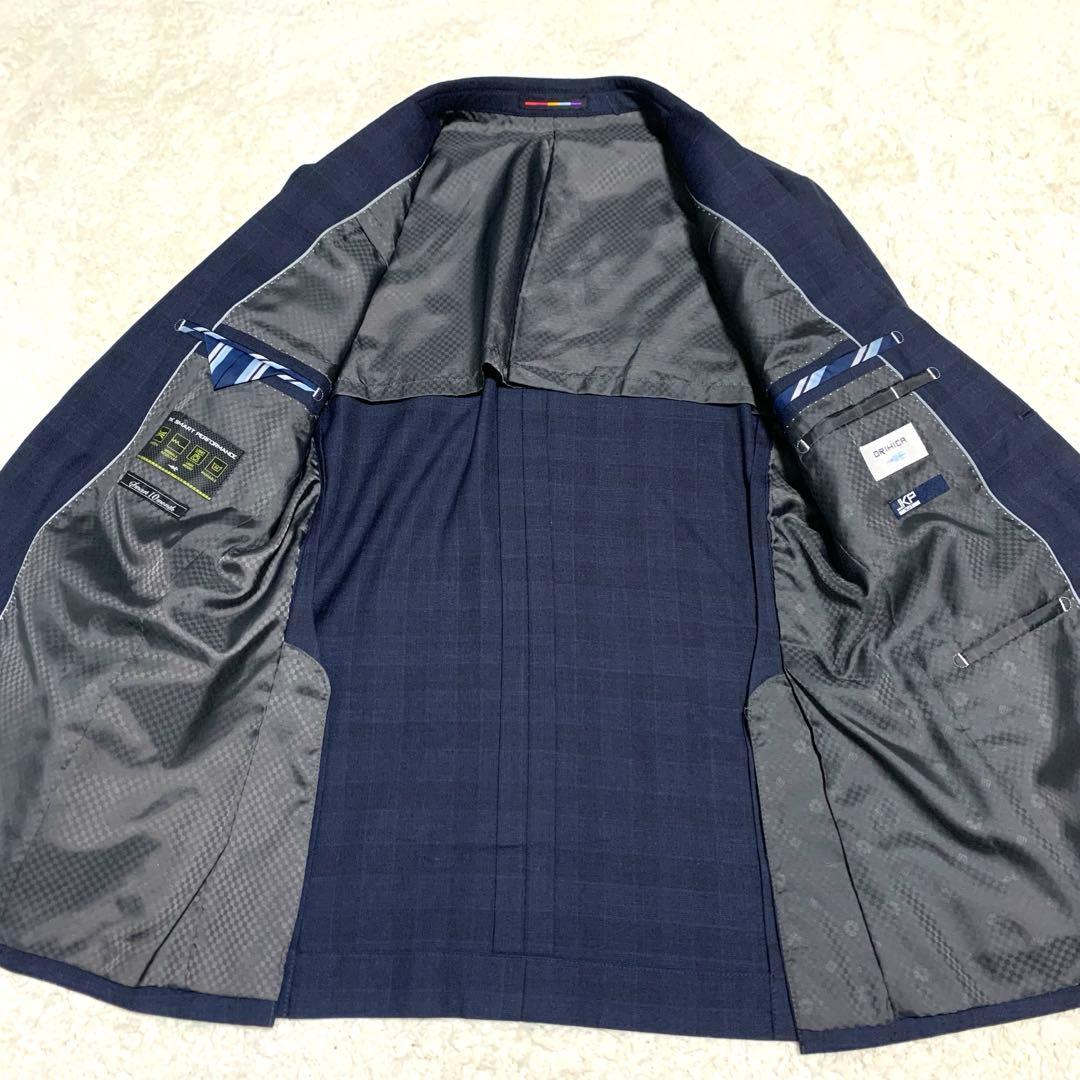 オリヒカ 3ピース 洗える シングルスーツ ネイビー ストレッチ セットアップ