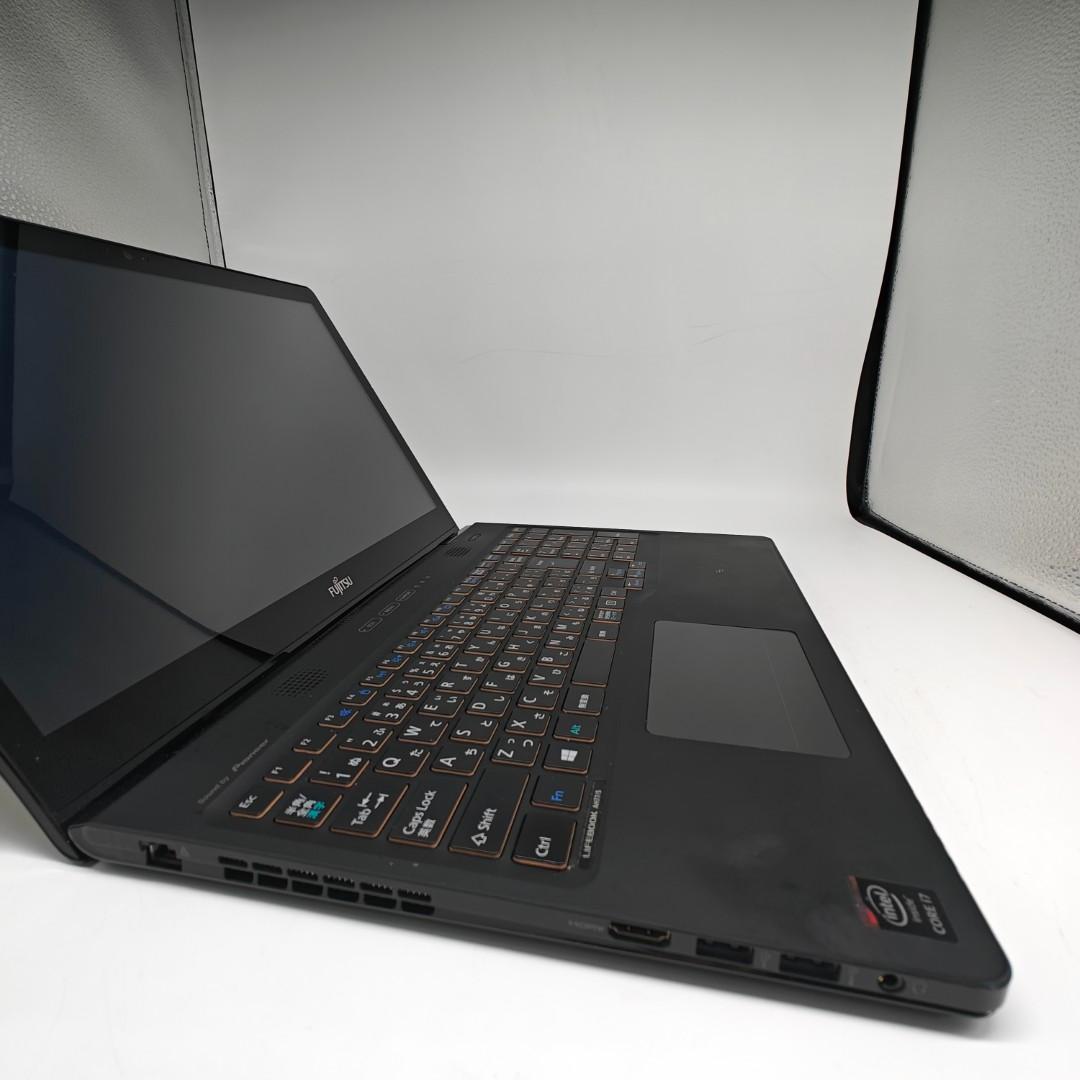 【富士通】AH77 高速i7 SSD256GB 8GB ブラック ノートPC