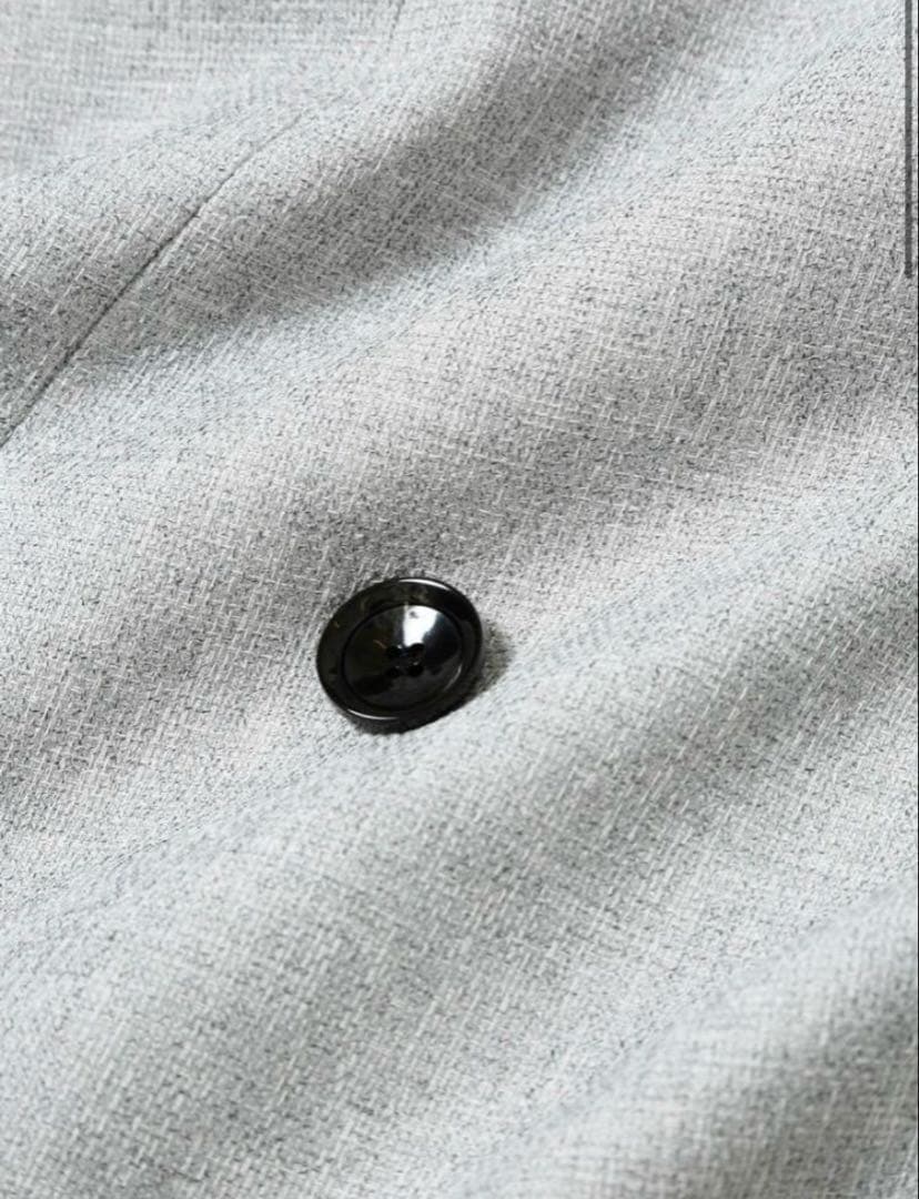 グレー 半袖 テーラードジャケット　アキラナカ