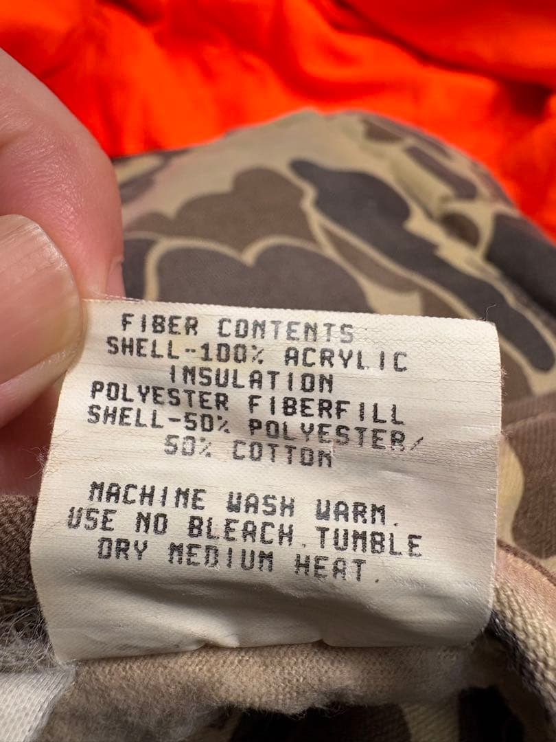 【tysk_gm】Walls 80s USA製ダックカモハンティングジャケ