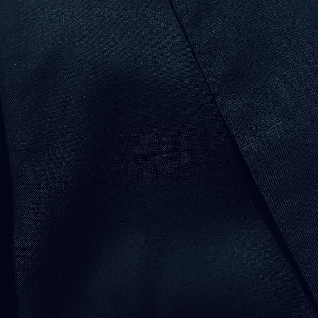 美品✨秋冬大きいサイズ 約BE5 最高級ゼニア生地 百貨店オーダー ネイビー無地