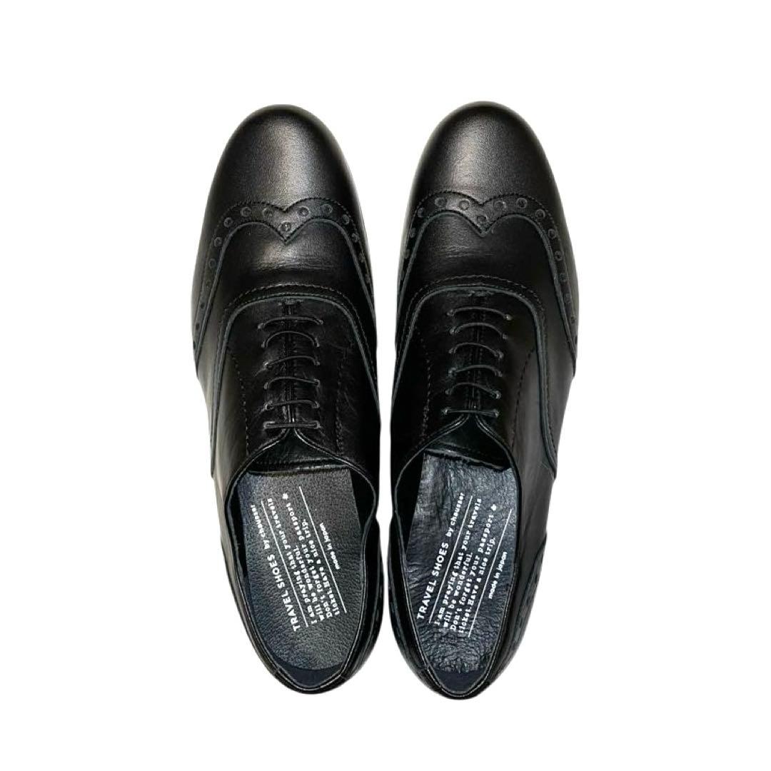 【新品同等品】◾️ショセ◾️トラベルシューズ◾️ウイングチップ◾️ビブラム◾️ブラック