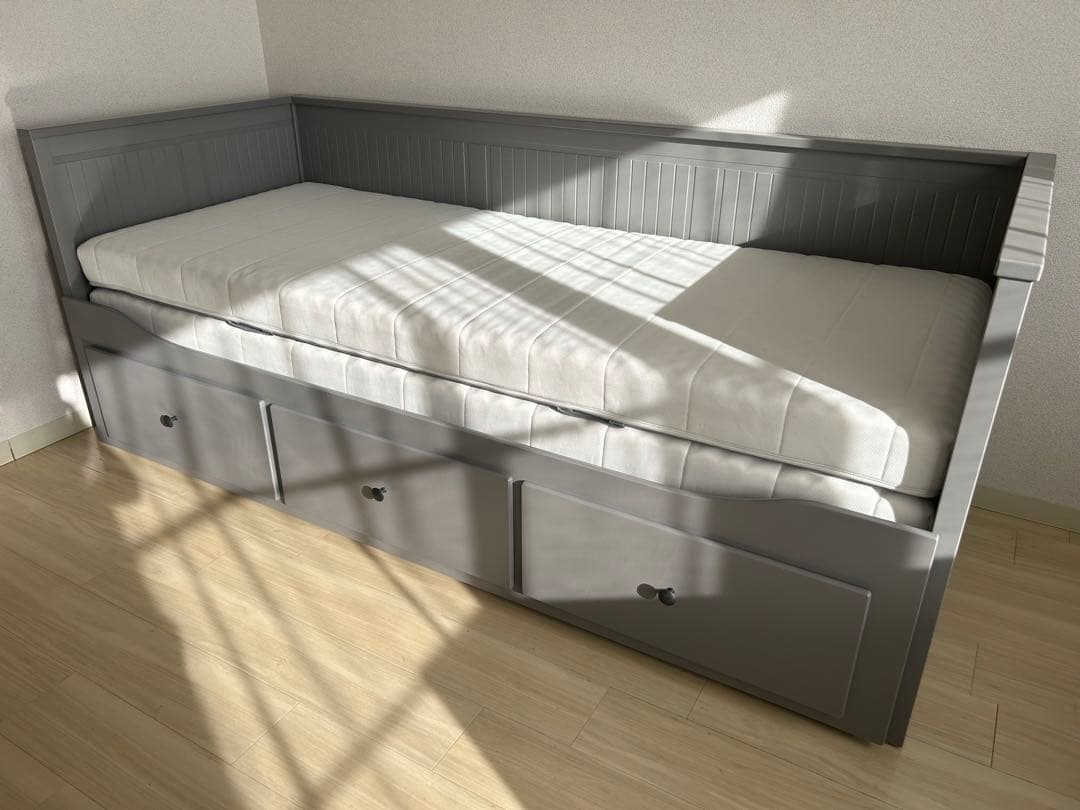 【美品】IKEA HEMNES ベッドフレーム+マットレス※引取は名古屋市中区