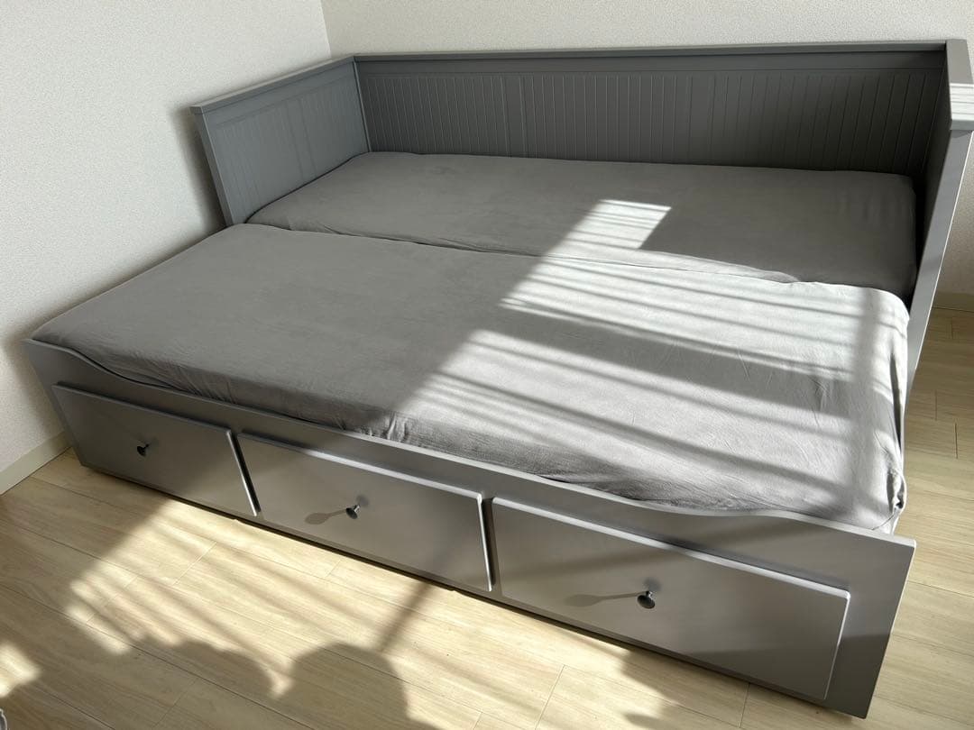 【美品】IKEA HEMNES ベッドフレーム+マットレス※引取は名古屋市中区