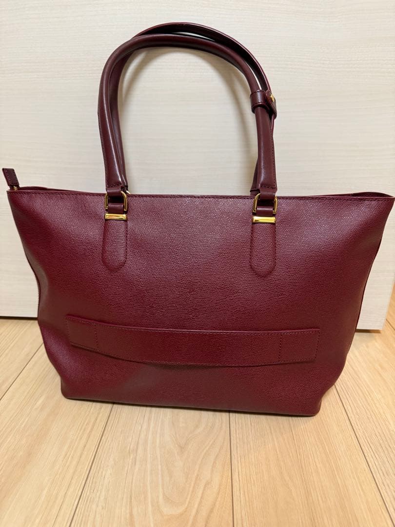 【美品】TUMI エブリデイトート　トートバッグ　ワインレッド