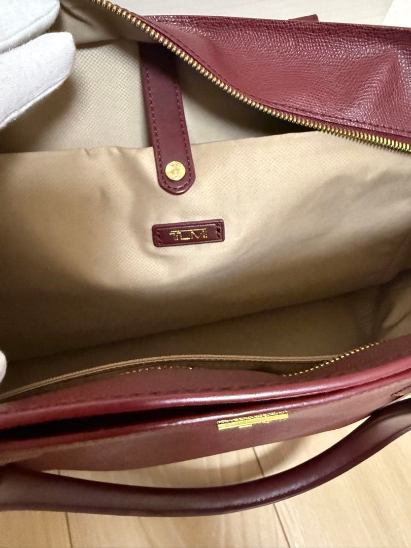 【美品】TUMI エブリデイトート　トートバッグ　ワインレッド