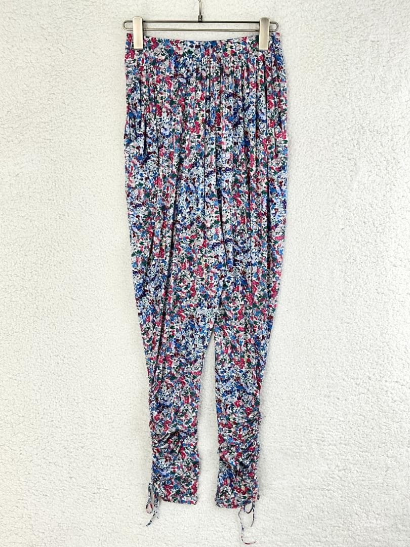 【未使用品】ISABEL MARANT 総柄裾ドレープイージーパンツ　M