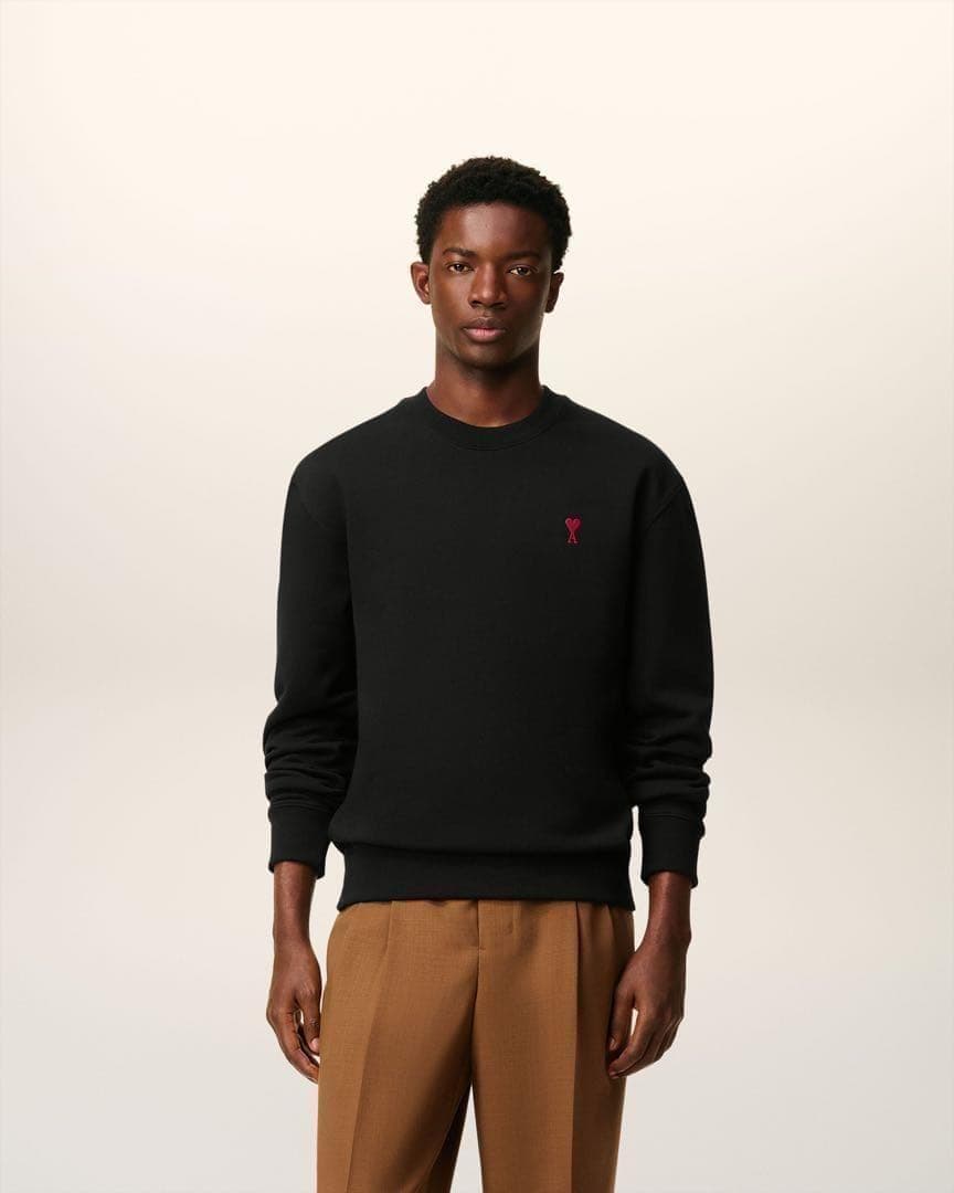 ラス１【新品未開封】アミパリスAmiParisスウェット トレーナーM黒ブラック