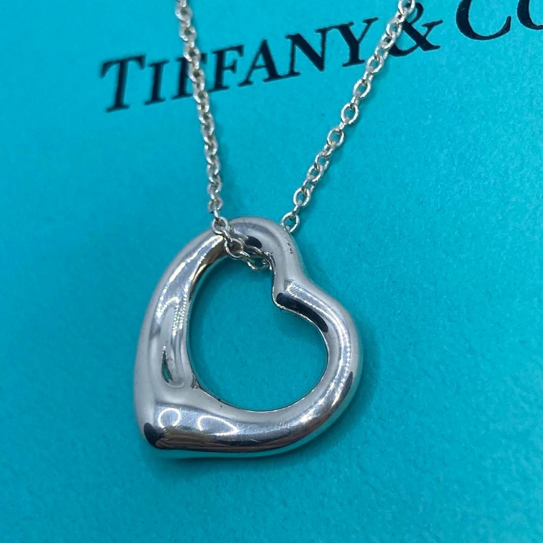 極美品✨ ティファニー ネックレス オープンハート ハート AG925