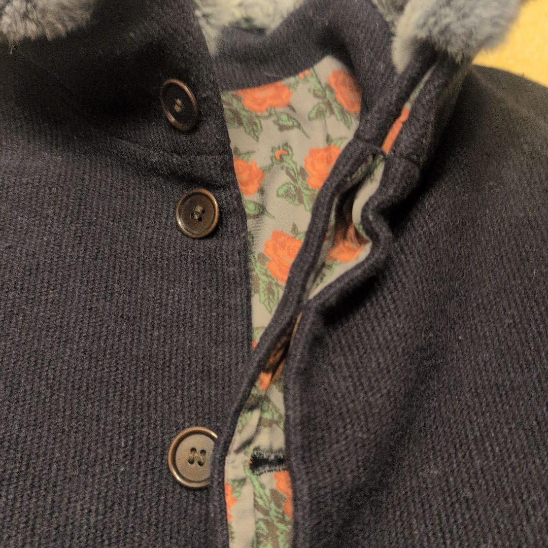 星*様 UNDERCOVER ラビットファー付きウールコート