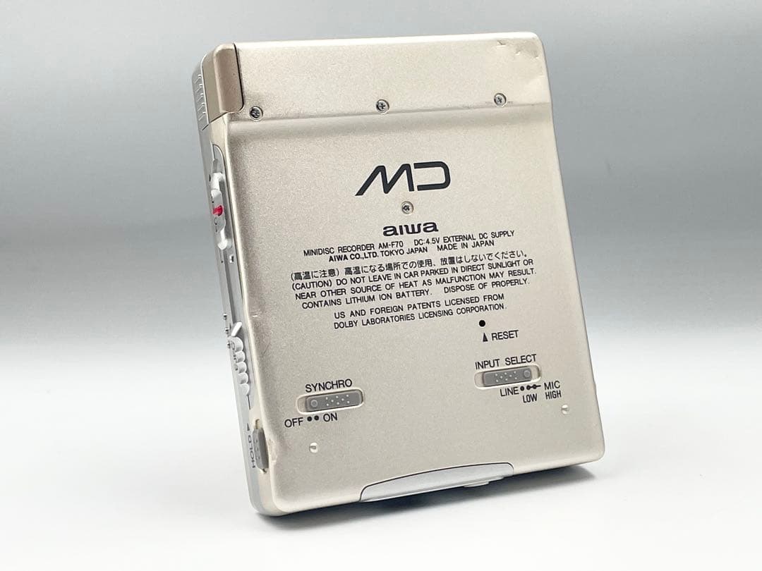 ジャンク　AIWA AM-F70 ポータブルMDレコーダー