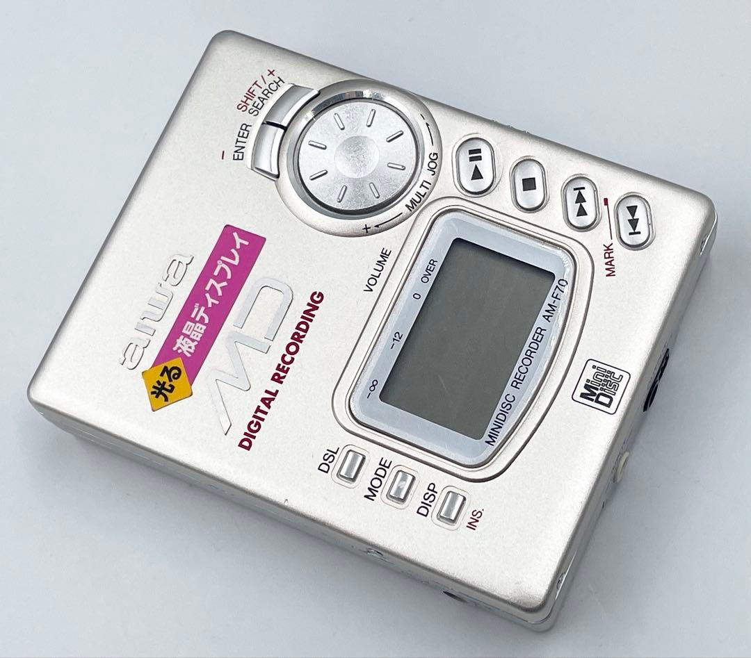 ジャンク　AIWA AM-F70 ポータブルMDレコーダー