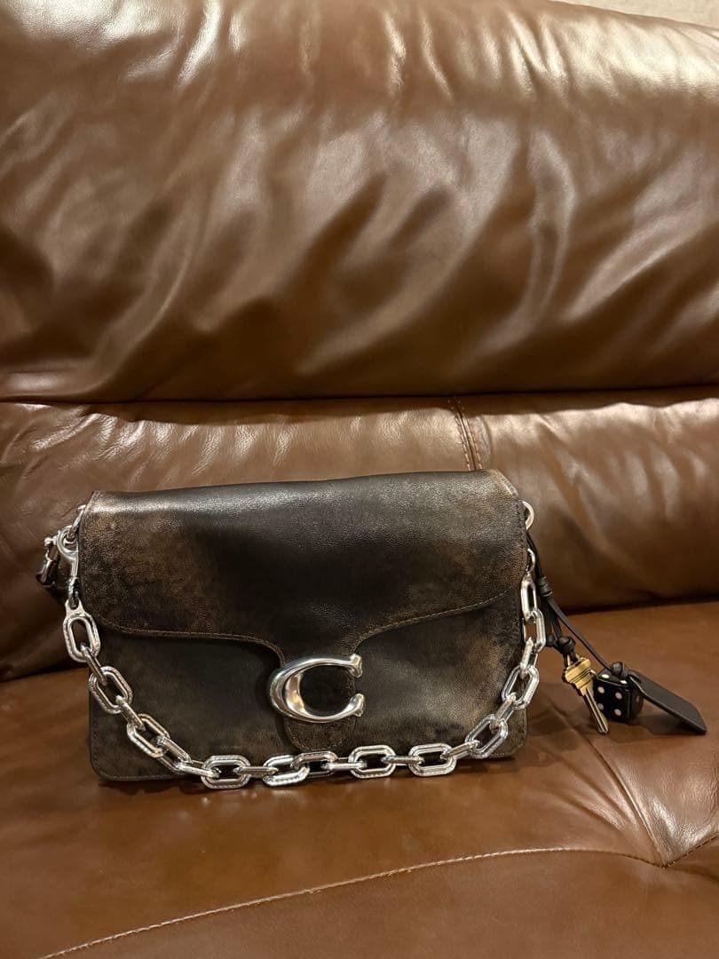 【COACH 】チェーン タビー ショルダー ラブドレザー