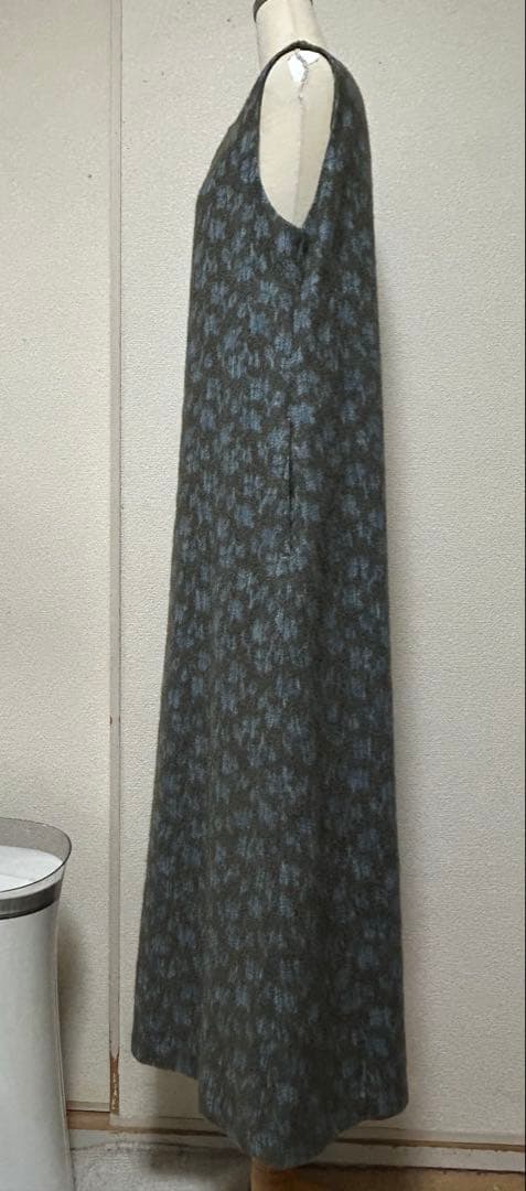 PlantationサイズMアルパカ混秋冬素材ロングワンピース美品♭6999