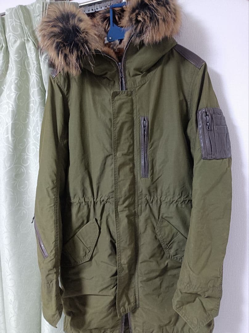 SHELLAC M51 モッズコート44カーキ /レザーライダース5351