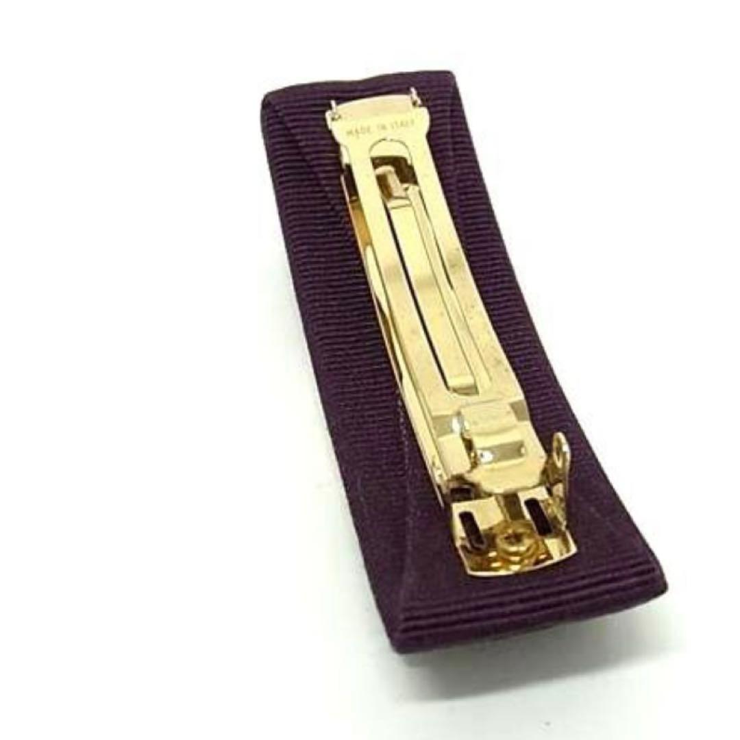 極美品　フェラガモ ヴァラリボン キャンバス バレッタ