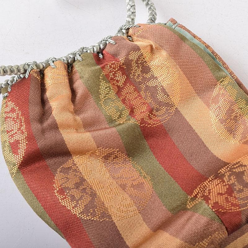 茶道具　山月窯　川本了生造　織部　茶入　仕覆付　共箱　V　7278