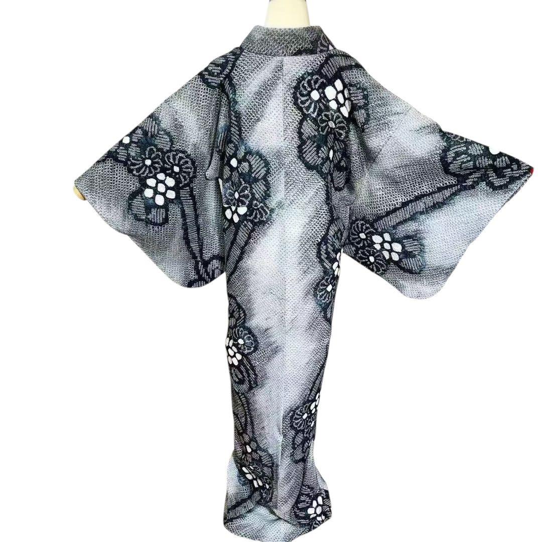 A73有松鳴海絞り高級浴衣 希有辻ヶ花綿　美品　女子会　花火大会　身丈161cm