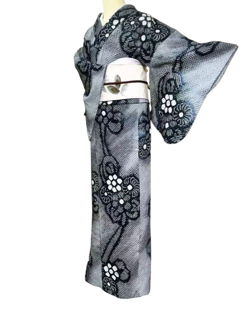 A73有松鳴海絞り高級浴衣 希有辻ヶ花綿　美品　女子会　花火大会　身丈161cm