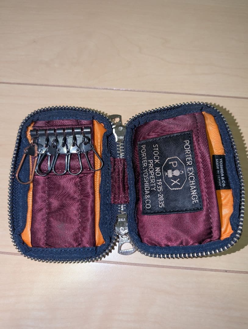 PORTER EXCHANGE バーガンディ キーケース