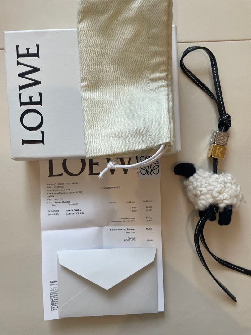 LOEWE 羊型チャーム＆LETTER DICEチャーム　ロエベ
