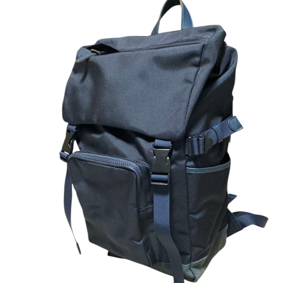 MAKAVELIC MONARCA リュック　ネイビー　スウェード　防水カバー