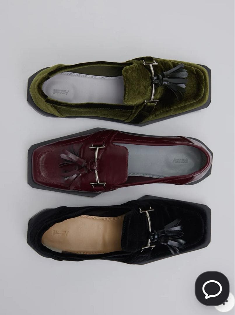 アメリUND ANGULAR SOLE TASSEL LOAFERブラックL
