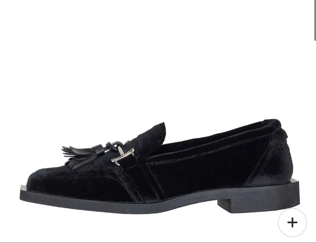 アメリUND ANGULAR SOLE TASSEL LOAFERブラックL