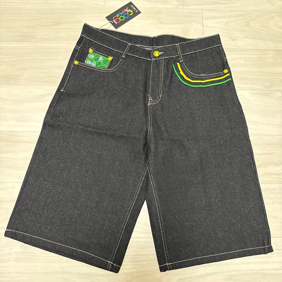 【激レア】Coogi ワイドデニム 刺繍 ショートパンツ