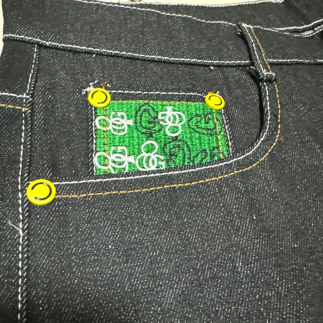 【激レア】Coogi ワイドデニム 刺繍 ショートパンツ