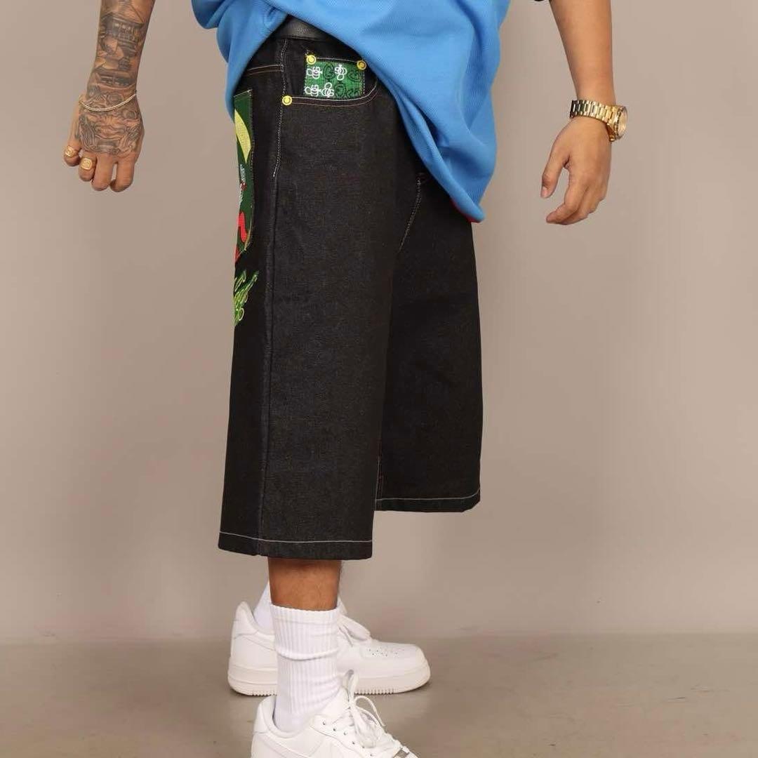 【激レア】Coogi ワイドデニム 刺繍 ショートパンツ