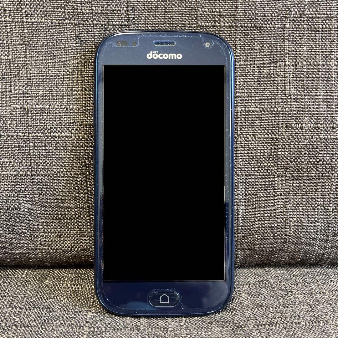 らくらく スマートフォン ドコモ F-42A ネイビー シニア 富士通