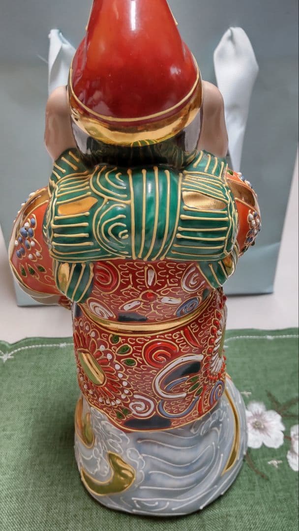 希少美品　九谷焼　　高さ約23センチ 恵比寿様と大黒様のセット