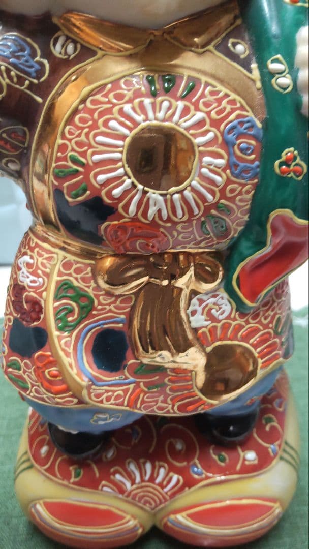 希少美品　九谷焼　　高さ約23センチ 恵比寿様と大黒様のセット