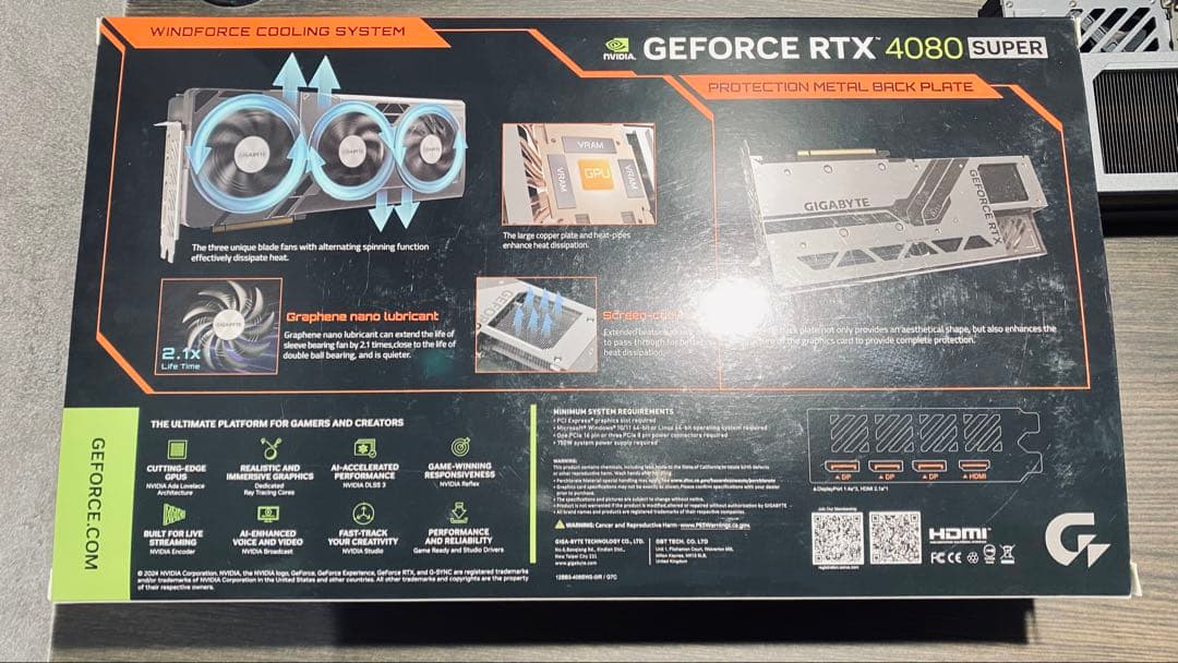 グラフィックボード・グラボ・ビデオカード GIGABYTE GEFORCE RTX 4080 SUPER
