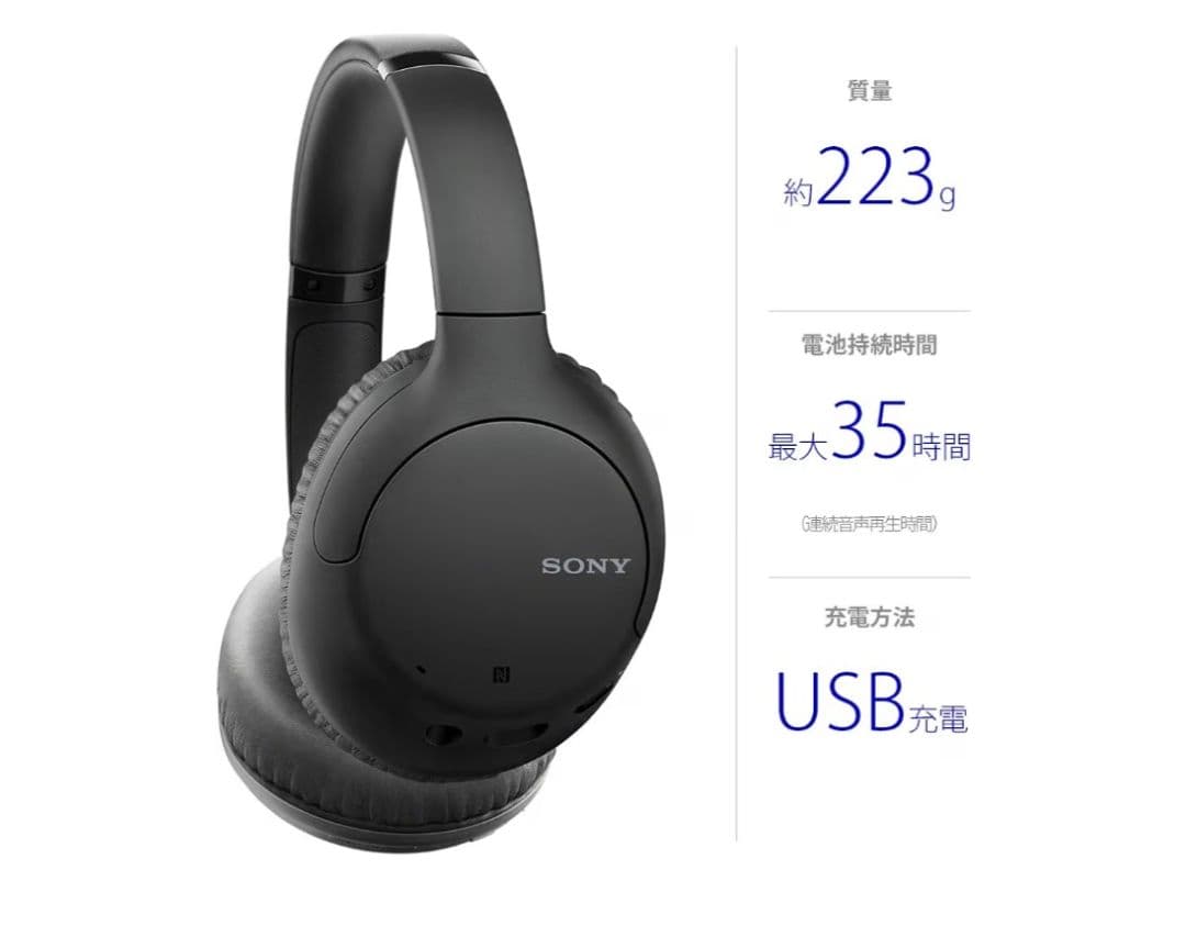 ✨新品•未使用✨SONY WH-CH710N ワイヤレスヘッドフォン　ブラック