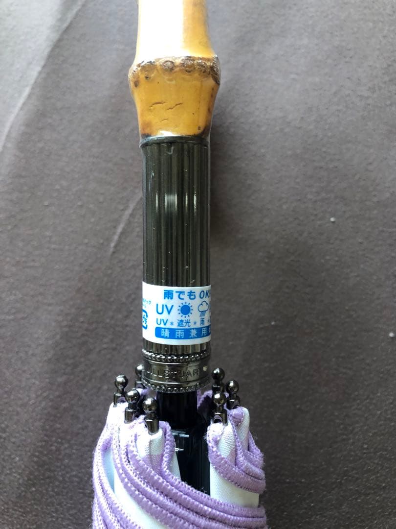 新品　ジルスチュアート　晴雨兼用傘　日傘　折りたたみ　ラベンダー　紫　チェック