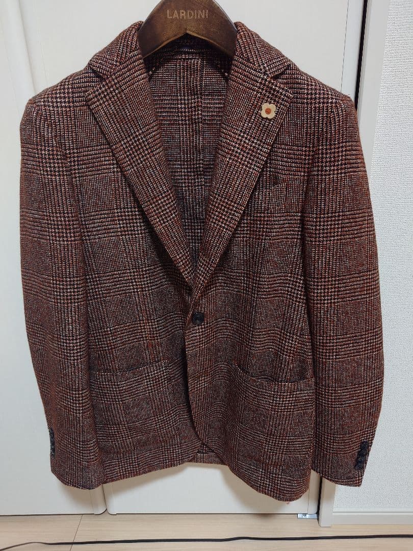 gorin0005 ラルディーニ グレンチェック ブラウン 44