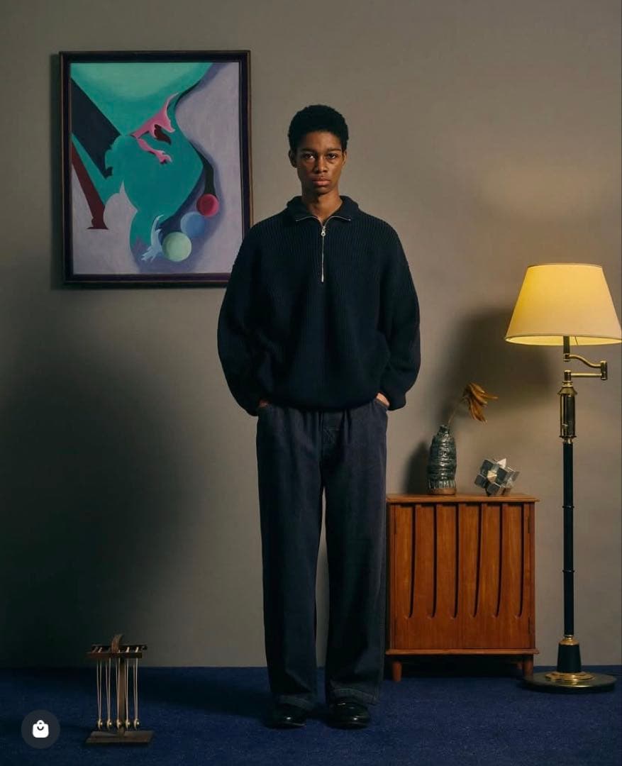 トップス COMFORTABLE REASON Harf Zip Knit