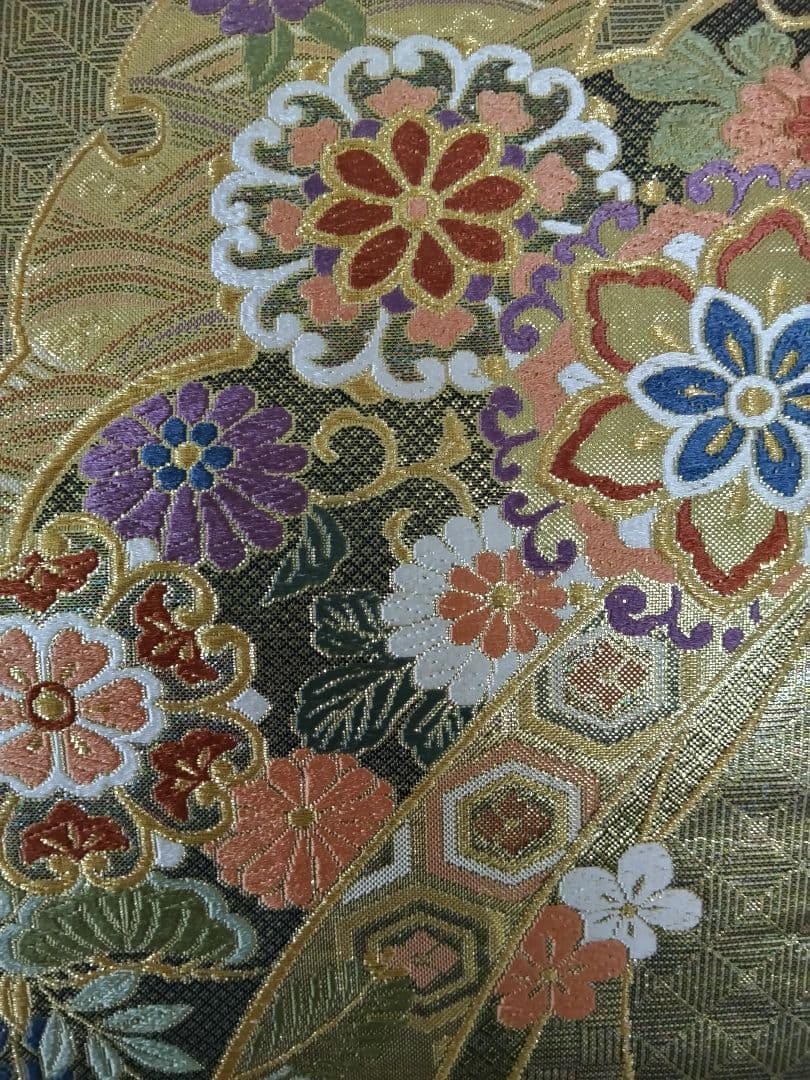おまとめ 専用 O-277 袋帯 六通 西陣織 唐織 華文 七宝 金糸箔 美品