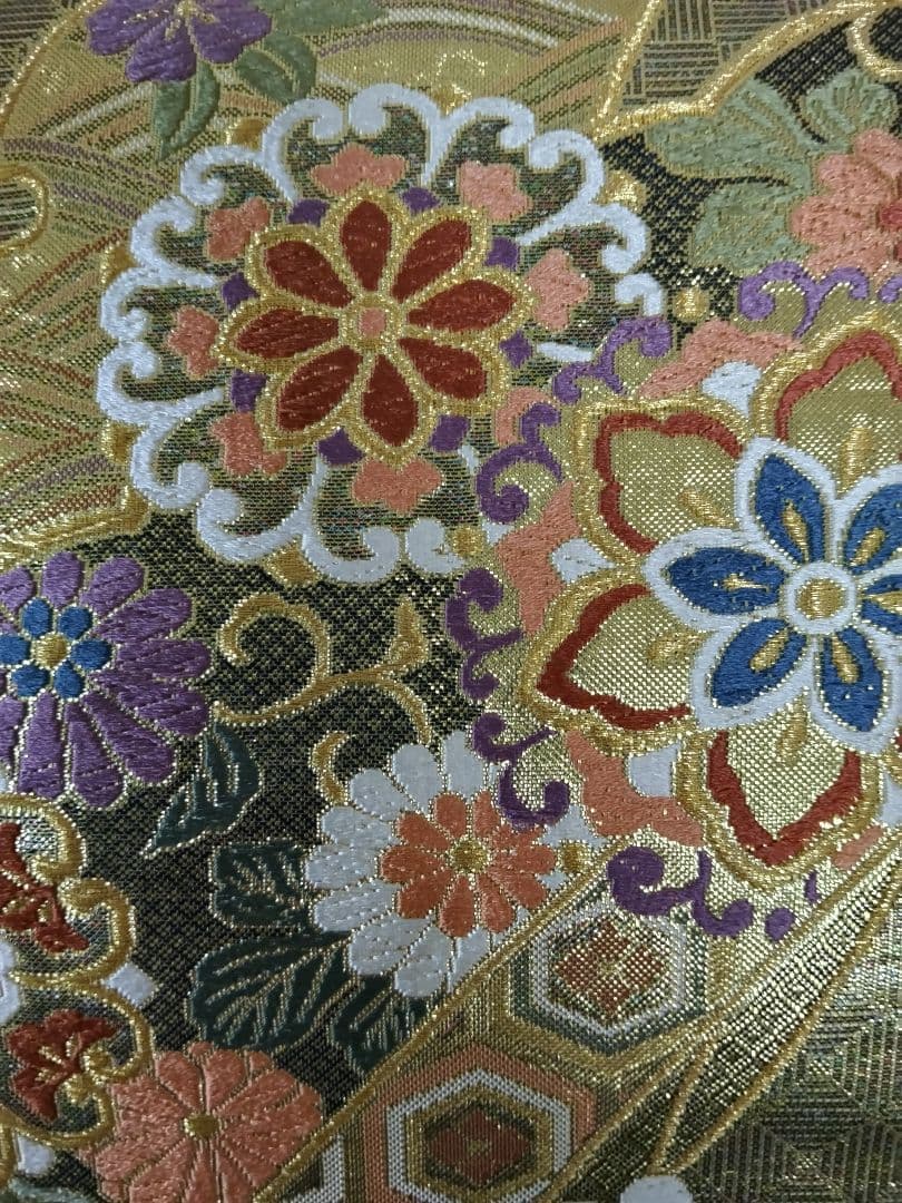おまとめ 専用 O-277 袋帯 六通 西陣織 唐織 華文 七宝 金糸箔 美品