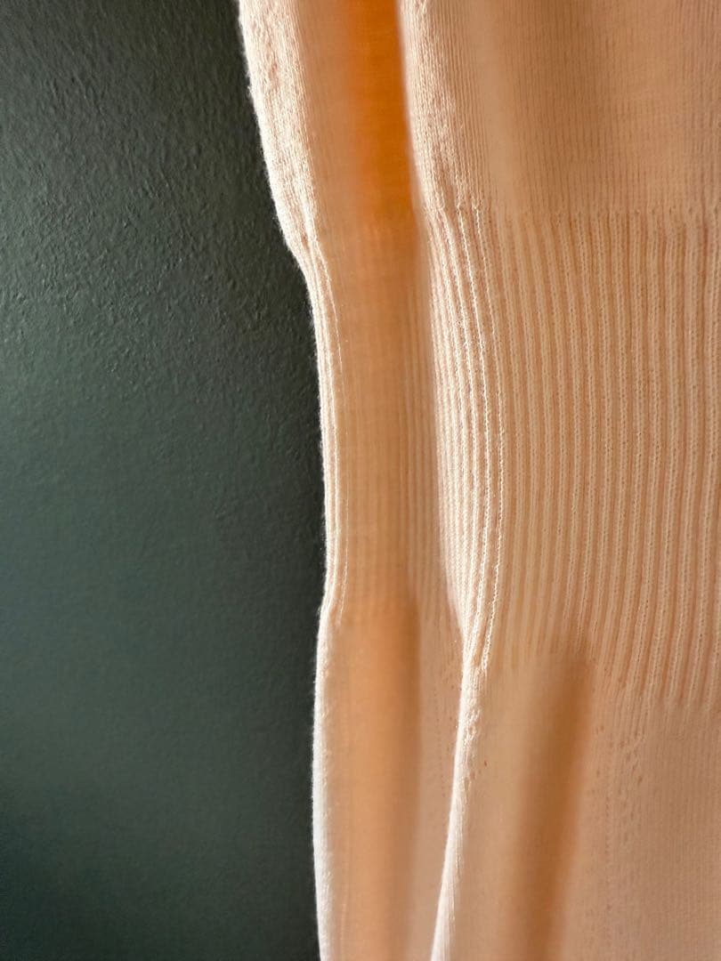 ビンテージ ヨーロッパ ピンク 薄手 ニット ワンピース デッドストック 美品